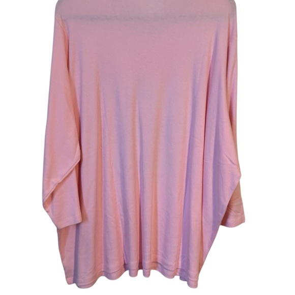 NWT Kim Rogers Pink 3/4 Sleeve V-NECKLINE Top  PLUS  4X     #CL - Picture 4 of 9
